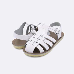 Salt Water Sandals Sun-san Sailor Flat Sandal White Size 7 toddlers